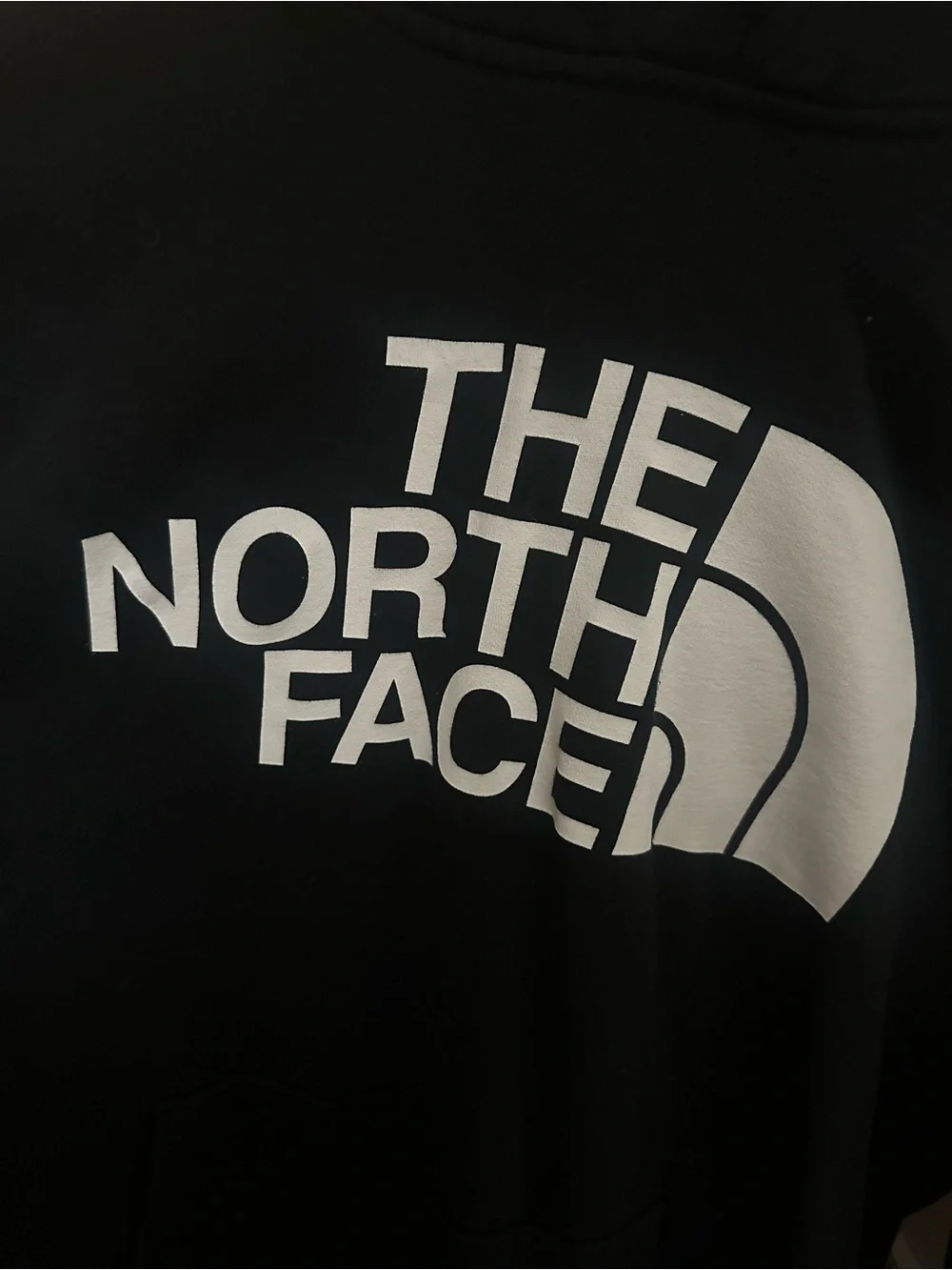 The North Face Black Crewneck Hoodie with White Logo